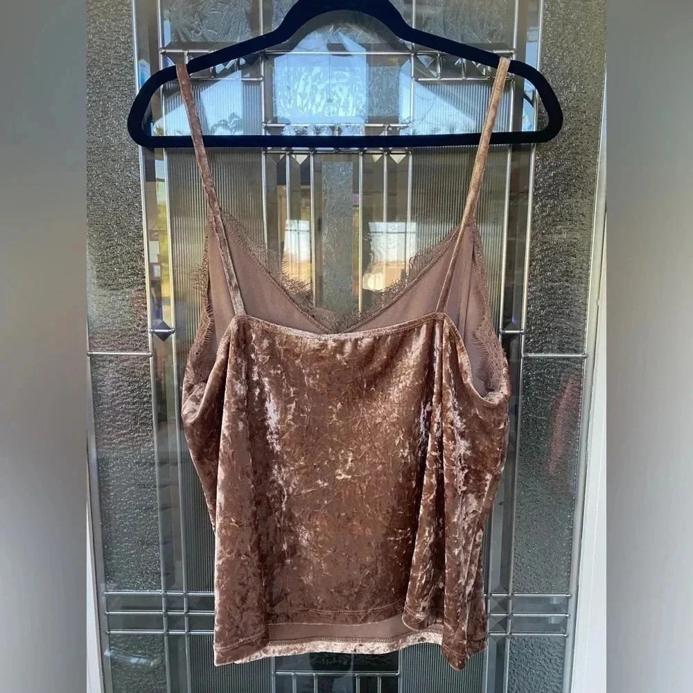 NWT Forever 21• Taupe velvet tank - Picture 3 of 4